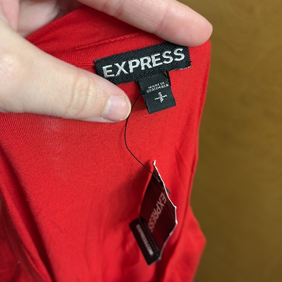 NWT Express Red Let Sparks Fly Soft Shirt Size S - Picture 6 of 12